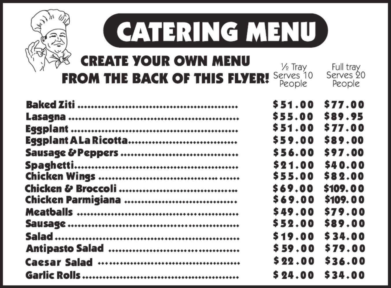 catering menu